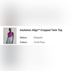 Lululemon align crop tank top